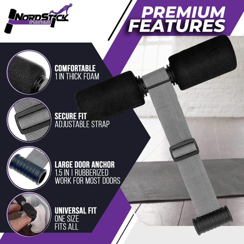 Hamstring Curl Strap - Premium Home Workout Gear - 10 Second Setup Nordic Curl - Rated for 300+ pounds - Used for Hamstring Curls, Spanish Squats, Ab Workout, Nordic Curl - BeesActive Australia