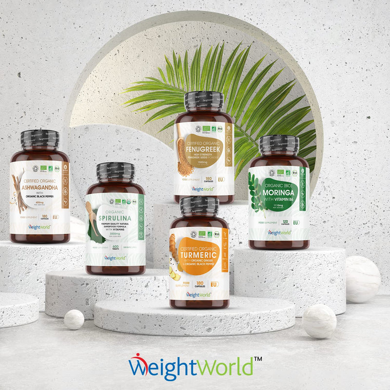 Organic Turmeric Capsules High Strength 1520mg - with Black Pepper & Ginger - 180 Capsules (3 Months Supply) - Soil Association Certified Turmeric Supplement - Natural & Vegan - Made in The UK - BeesActive Australia