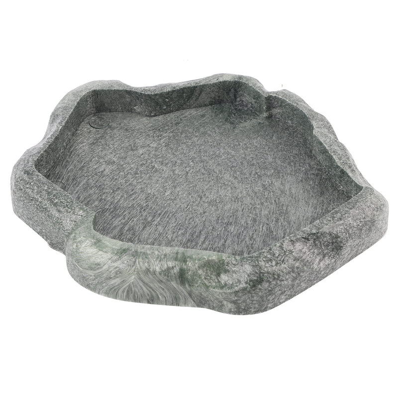 Reptile Feeder,Reptile Rock Food Dish,Terraium Bowl Plastic Shallow Reptile Feeder for Food and Water Feeding Dish for Lizard Gecko Bearded Dragon Chameleon(S-Moyu Green) S Moyu Green - BeesActive Australia