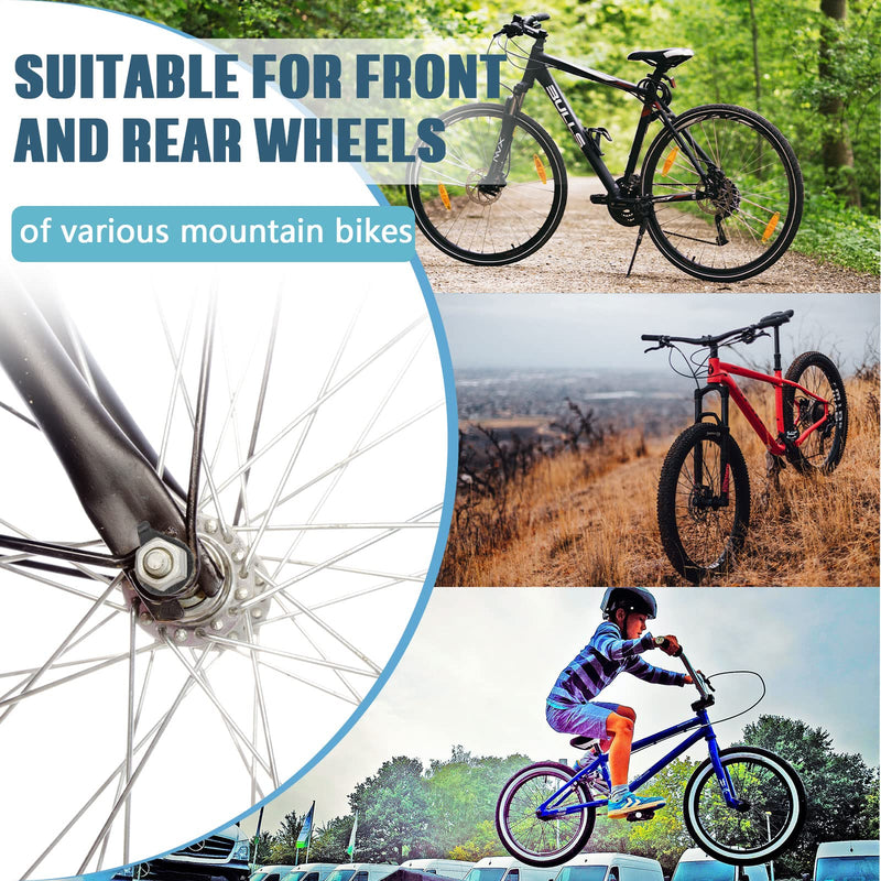 24 Pcs Bike Wheel Axle Nut and Safety Washer Kit 3 Sizes Bicycle Hub Flanged Axle Nut Steel Flange Nuts Wheel Retaining Bicycle Hook Hub Parts for Front and Rear Bike Wheel Accessories Mountain Road - BeesActive Australia