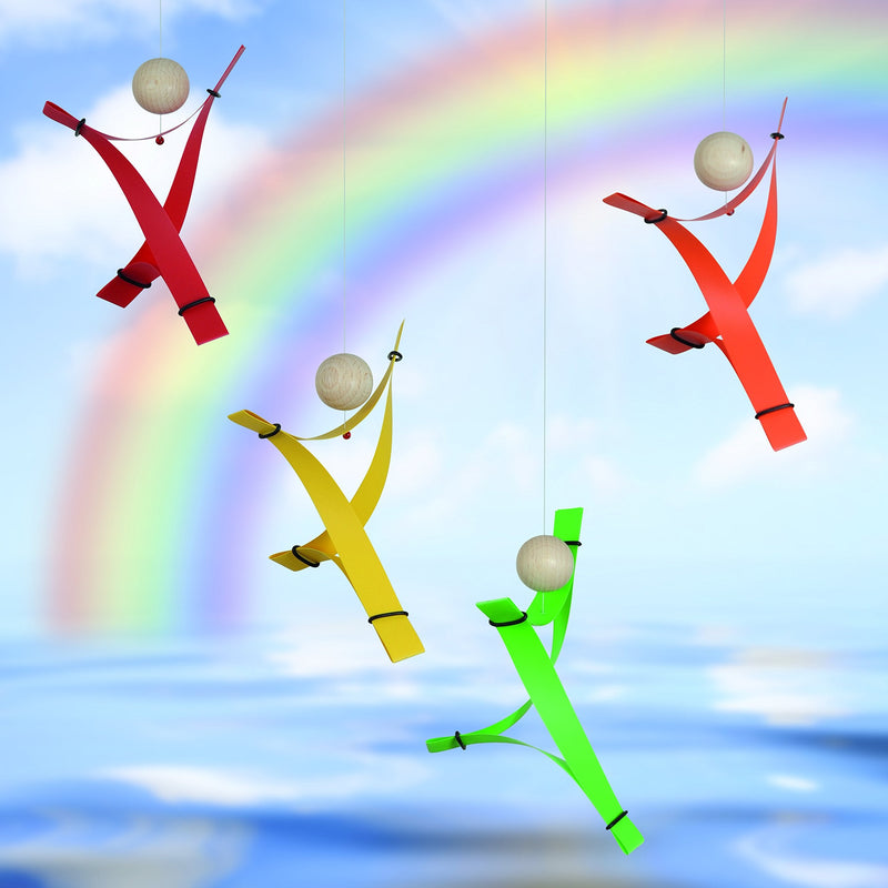 Free Minds Rainbow Hanging Mobile - 17 Inches Plastic - Handmade in Denmark by Flensted - BeesActive Australia