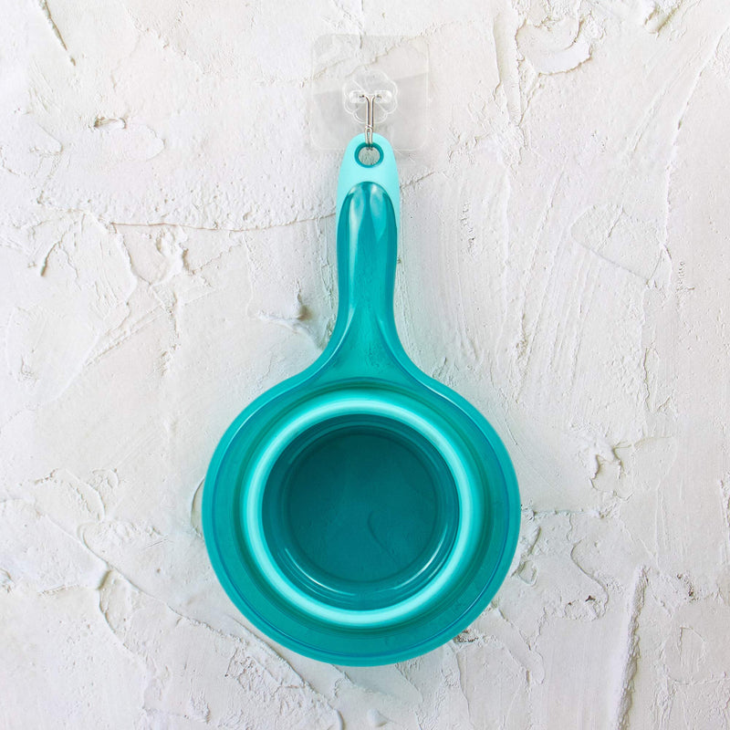 AUEAR, Collapsible Spoon Folding Water Ladle for Bath Shower Washing Blue - BeesActive Australia