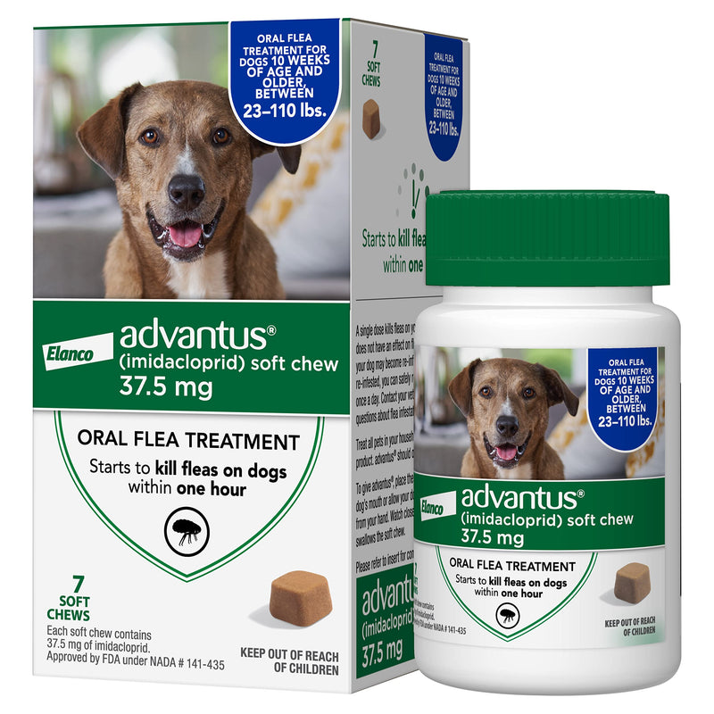 Advantus (Imidacloprid) 7-Count Large Dog Flea Chewable Treatment, for Dogs 23-110 Pounds - BeesActive Australia