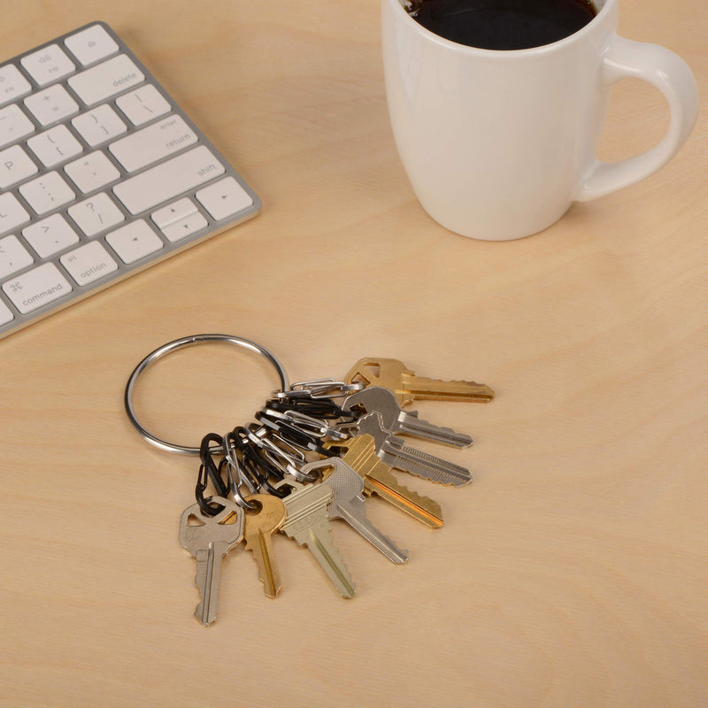 Nite Ize - BRG-M1-R3 BigRing Steel, 2" Stainless-Steel keychain Ring With 8 Stainless-Steel Key-Holding S-Biners - BeesActive Australia