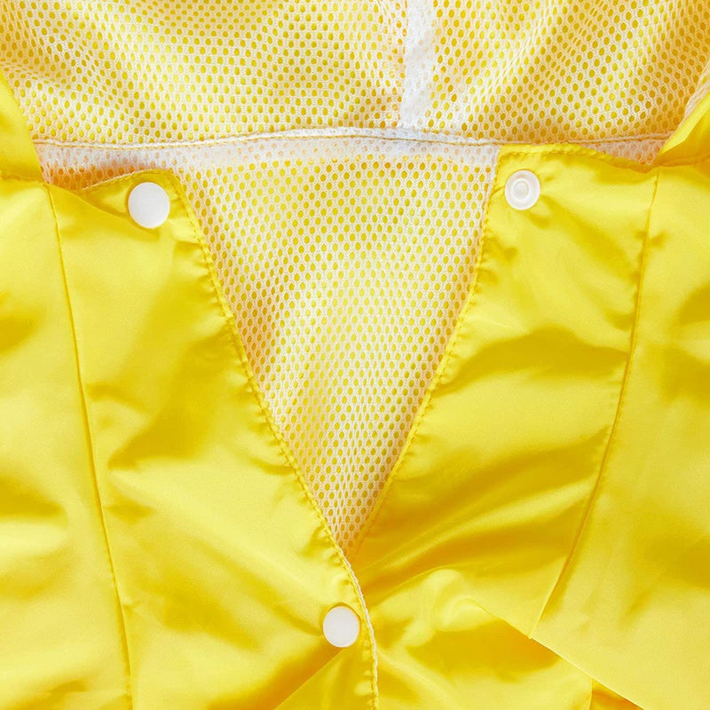 Dog Raincoat Jacket, Pet Rain Slicker with Hood, Medium (18.2 x 16.9 in, Yellow) - BeesActive Australia