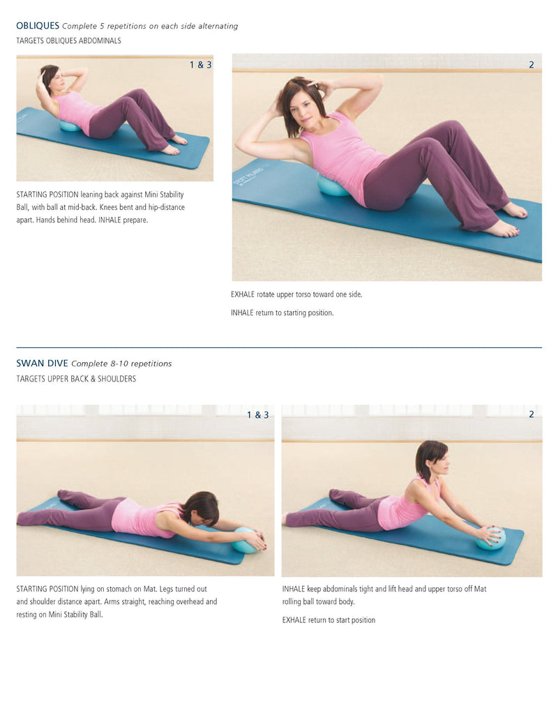 STOTT PILATES Mini Stability Ball Blue 7.5 - inch - BeesActive Australia