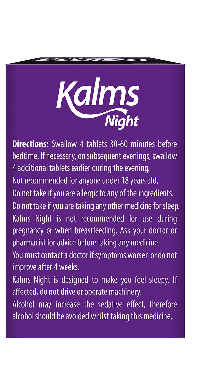 Kalms Night, 50 Tablets - Traditional Herbal Medicinal Product Used For The Temporary Relief Of Sleep Disturbances - BeesActive Australia
