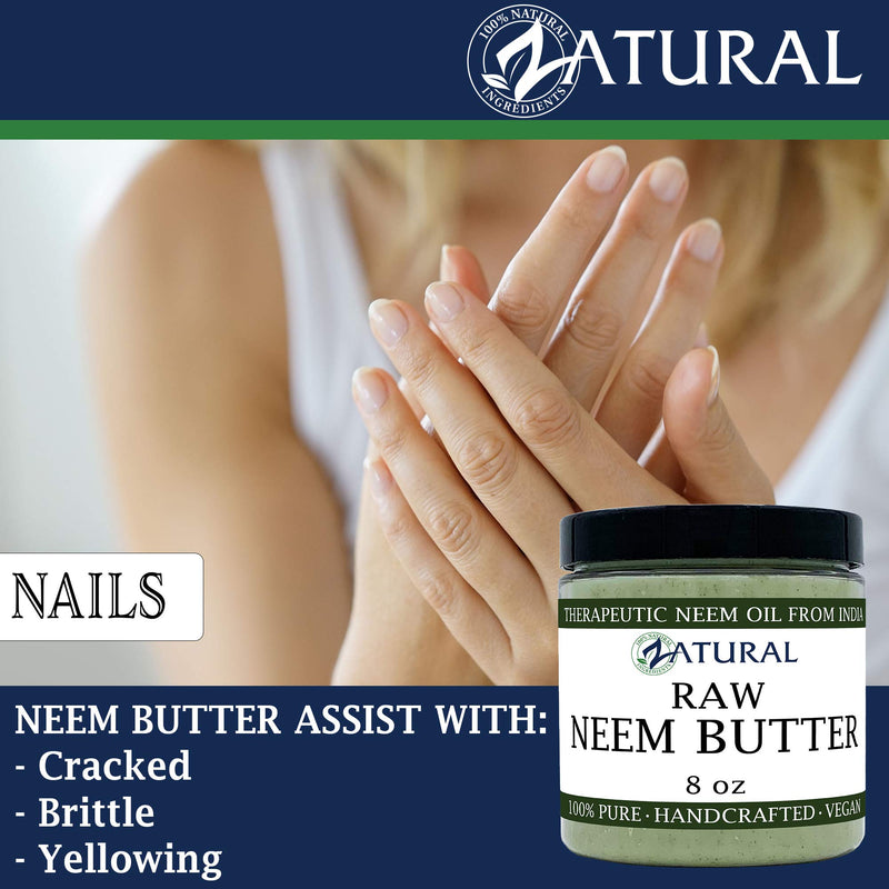 Naked Neem Organic Neem Butter with Organic Neem Oil, Extract and Leaf Calm Sensitive Skin, Itchy Skin and More Handcrafted in Small Batches, 8 oz. 8 Ounce (Pack of 1) - BeesActive Australia