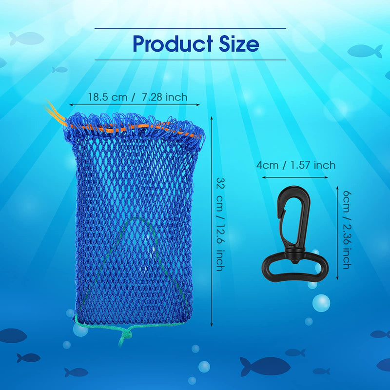 3 Pieces Crab Trap Bait Bags Outdoor Sports Style with 3 Pieces Rubber Locker for Fishing Crab Traps Catch - BeesActive Australia