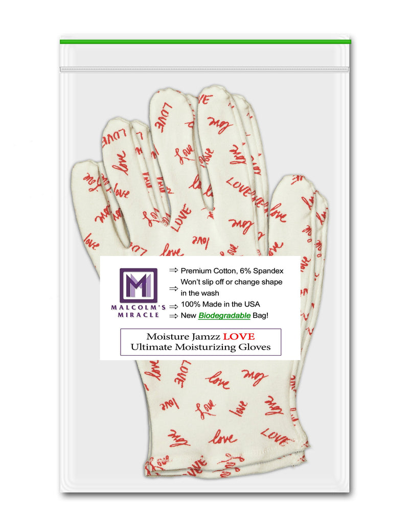 Malcolm's Miracle LOVE Moisturizing Gloves (Small) - GUARANTEED for TWO YEARS - Made in the USA (Small) - BeesActive Australia