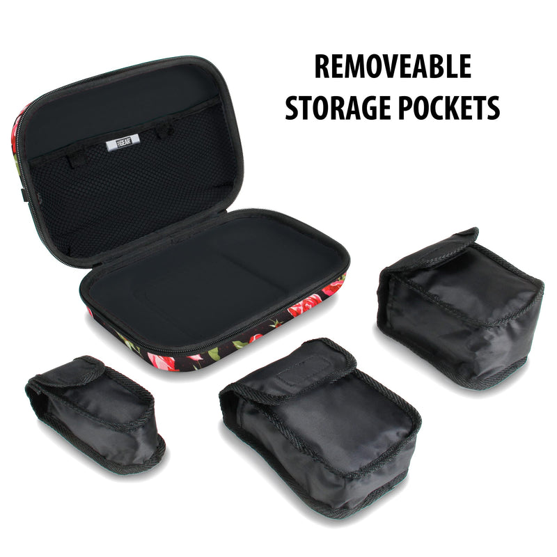 USA Gear Diabetic Supplies Travel Case Organizer for Blood Glucose Monitoring Systems, Syringes, Pens, Insulin Vials and Lancets - Storage for Accu-Chek Nano, Bayer Contour, TRUEtest and More - Floral - BeesActive Australia