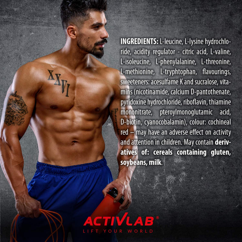Activlab Eaa Xtra Instant 500g - Strawberry Raspberry Flavour | Essential Amino Acids with B Vitamins | Workout Supplement for Men, Women, Athletes | Muscle Recovery, Performance Boost | UK, PL - BeesActive Australia