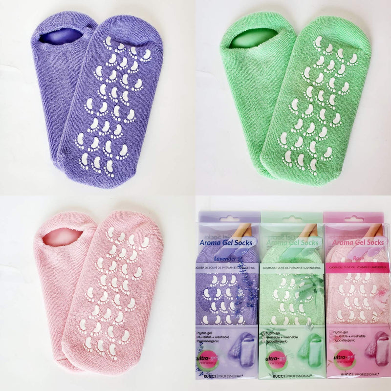 Rucci Moisturizing Gel Booties, Assorted colors (Pink/Green/Purple) - BeesActive Australia