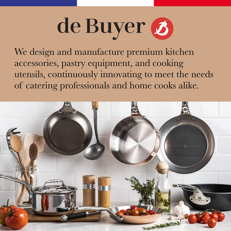de Buyer Perforated Round Tart Ring - 9.75” Diameter, 0.8” Height - Perfect for Baking Beautifully Crisp Tarts - Easy to Use & Clean - Made in France 9.75" Silver - BeesActive Australia