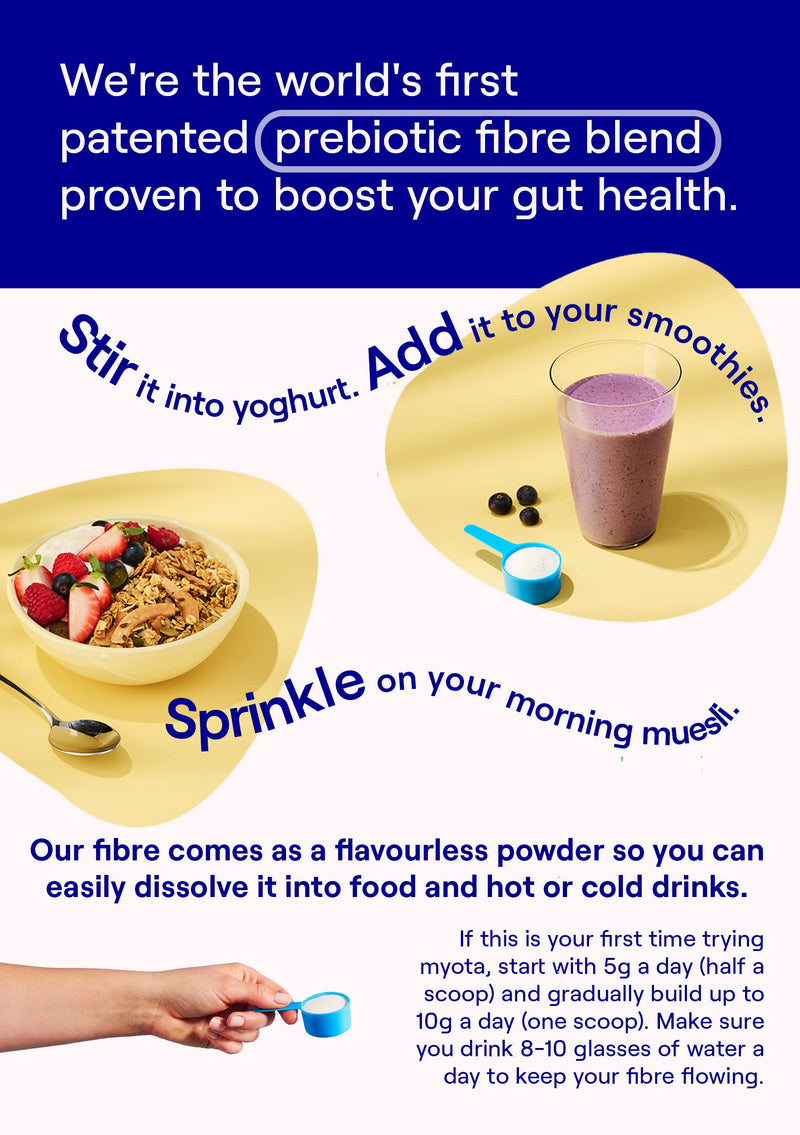 Prebiotic Fibre Supplement, Supports Digestive Health, Heart Health & Energy, 1/3 NHS Daily Fibre. 300g myota Metabolic Booster. Suitable for Adults and Kids. Gluten Free, Non-GMO, 100% Natural. - BeesActive Australia