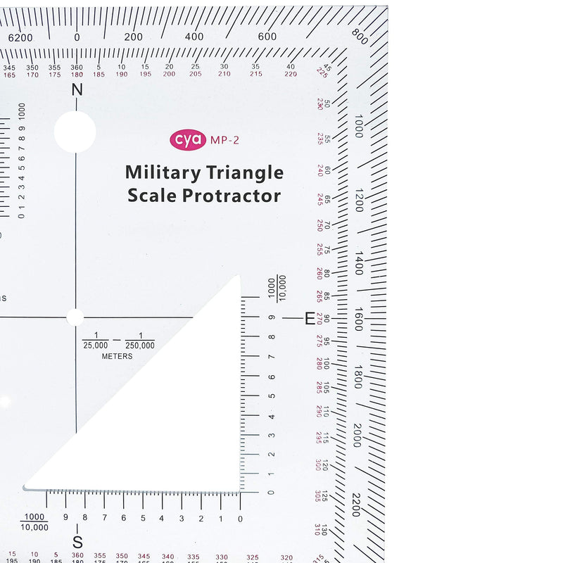 GOTICAL Military UTM/MGRS Coordinate Scale Map Reading and Land Navigation Topographical Map Scale, Protractor and Grid Coordinate Reader Pairs with Compass and Pace Counter Beads by GOTICAL PACK OF 1 - BeesActive Australia