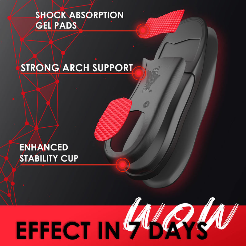 (New 2023) Premium Anti-Fatigue Shoe Insoles - High Arch Support Insoles - Shoe Inserts Orthotics Men Women - Relief Plantar Fasciitis Heel Arch Feet Pain Flat Feet - Work Boot Sneakers Hiking Shoe Black (M) 8-9.5 - BeesActive Australia