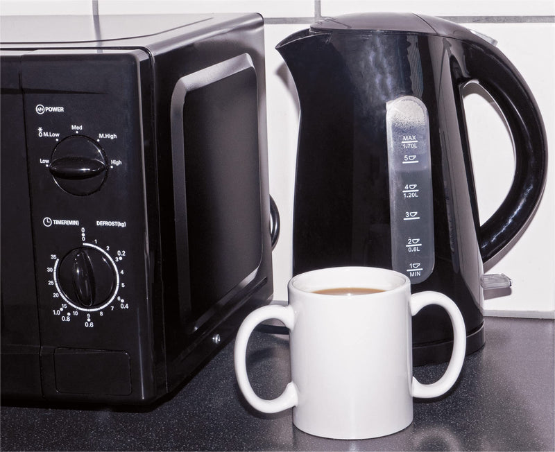 Aidapt Two Handled Ceramic Mug Ideal for Users with Weak Grip/Parkinsons (White) White - BeesActive Australia