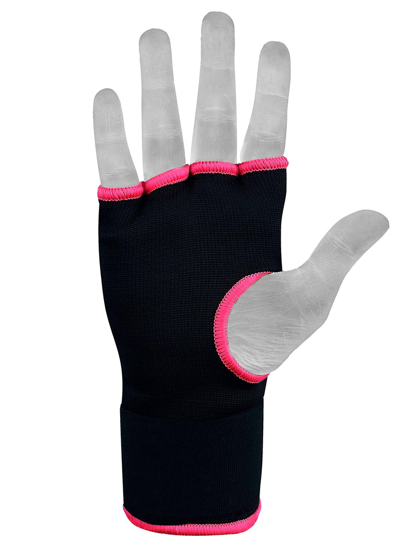 [AUSTRALIA] - Brutul Padded Inner Gel Gloves Training Gel Elastic Hand Wraps for Boxing Gloves Quick Wraps Men & Women Kickboxing Muay Thai MMA Bandages Wrist Wrap Protector Handwraps (Pair) Pink Small 