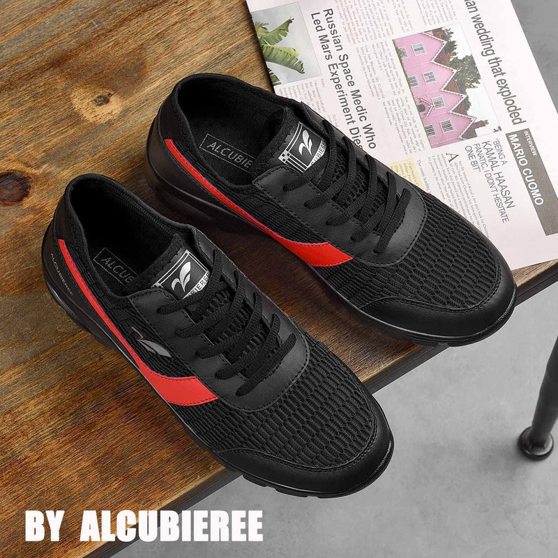 alcubieree Mens Walking Shoes Mesh Breathable Air Cushion Sneakers Tennis Shoes Lightweight Casual Non Slip Trail Running Jogging Outdoor Shoes Workout Shoes Black 7.5 - BeesActive Australia