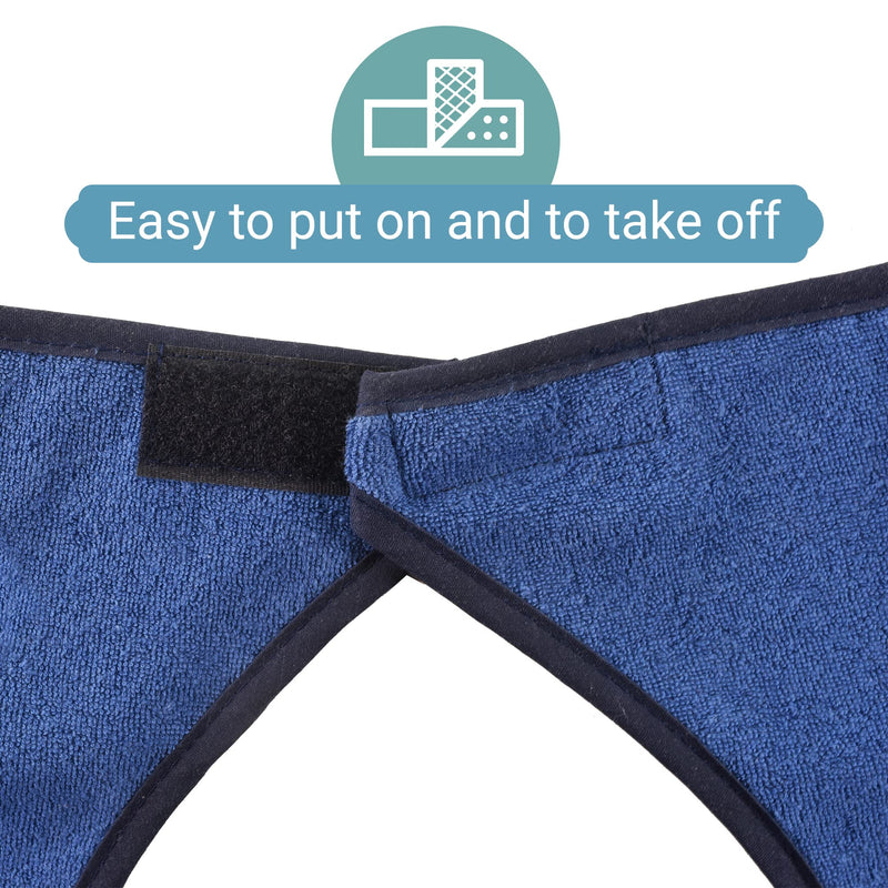 2 Pack Adult Bibs - Reusable and Washable Cotton Terry Cloth Aprons for Elderly, Seniors and Disabled - BeesActive Australia
