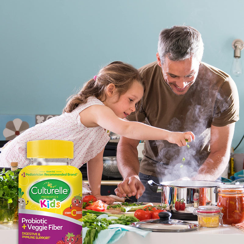 Culturelle Daily Probiotic for Kids + Veggie Fiber Gummies (Ages 3+) - 30 Count - Digestive Health & Immune Support – Berry Flavor with a Vitamin C Boost Kids (30 Count) - BeesActive Australia