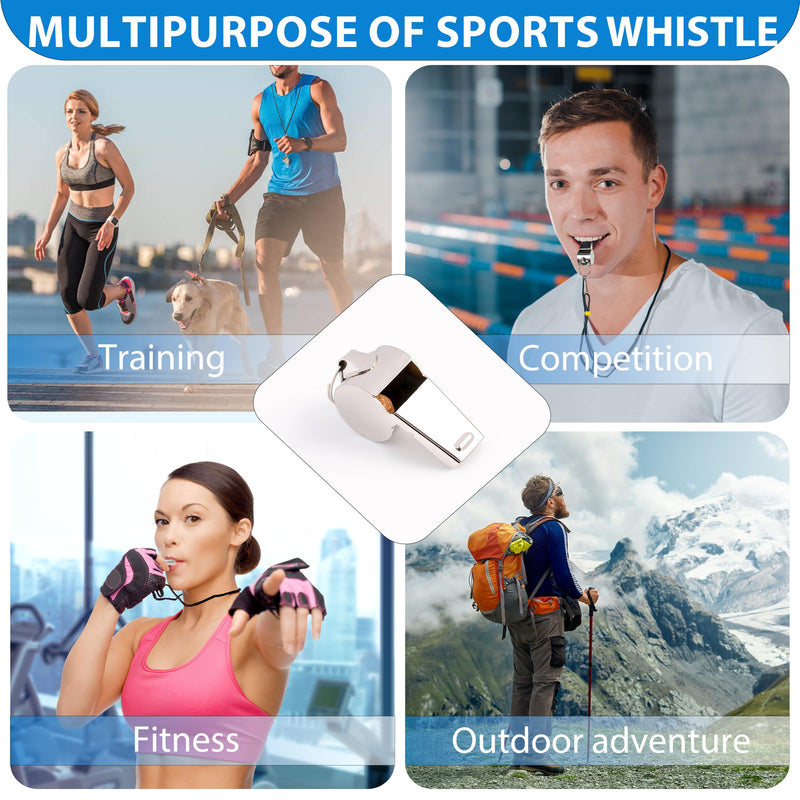 Xgunion Whistle 3 Pack Metal Coach Referee Sports Whistles with Lanyard Coach Whistles for Adults Loud Crisp Sound Whistle for Coaches Referees Teachers Officials Adults and Kids - BeesActive Australia