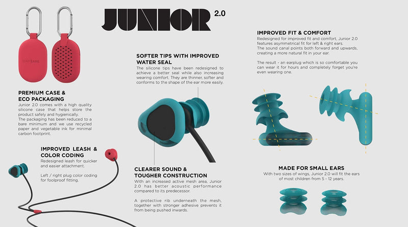 Creatures of Leisure SurfEars Water Out Sound in Ear Plugs Junior 2.0 - BeesActive Australia