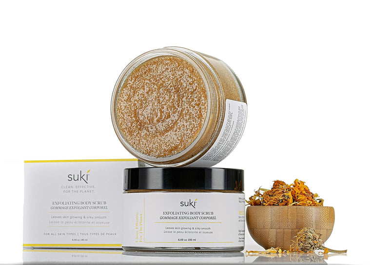 Suki Exfoliating Body Scrub With Calendula Oil and Alpha Hydroxy Acid, Hydrating And Deep Cleaning Sugar Scrub, 6.09 Oz - BeesActive Australia