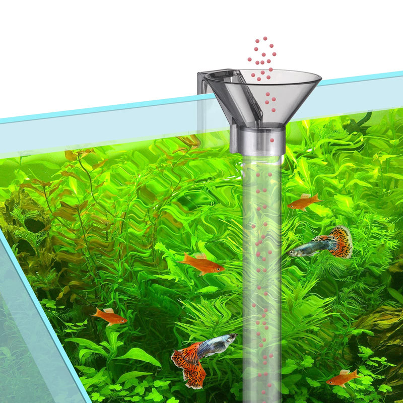 UPETTOOLS Shrimp Feeding Dish Set, Aquarium Fish Feeder Tube Kit with Feeding Ring,Cleaning Brush for Fish Tank - BeesActive Australia