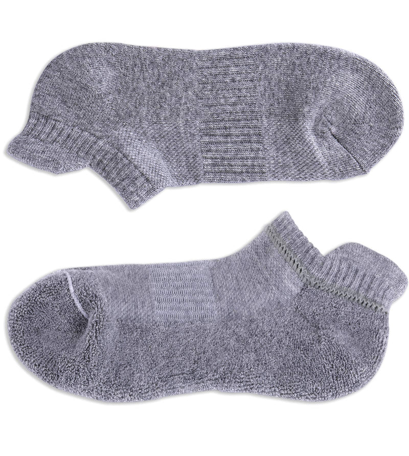 IDEGG 8 Pairs Ankle Performance Athletic Running Socks Low Cut Sports Tab Socks for Women and Men Grey Medium - BeesActive Australia