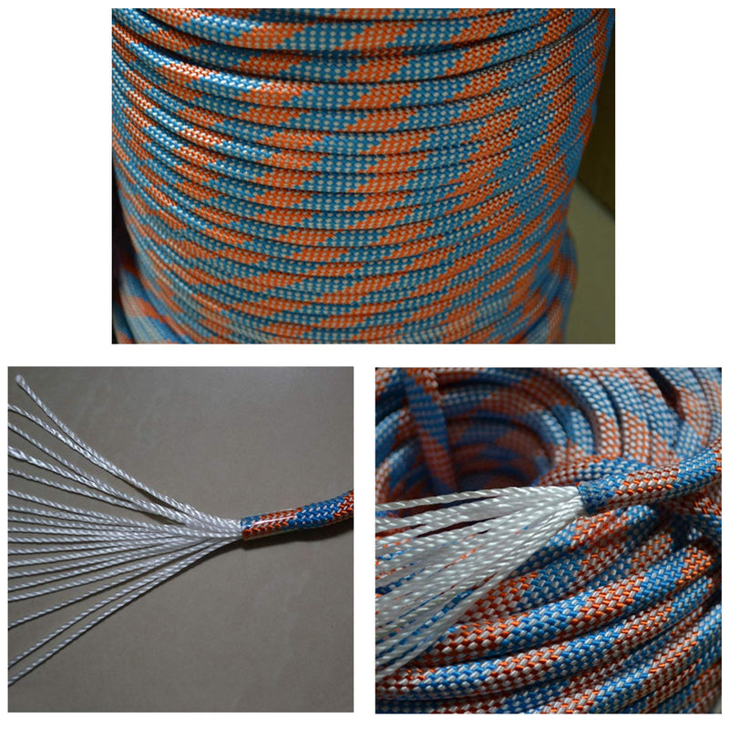 DESERT & FOX Outdoor Emergency Rope,Camping Ropes Climbing Ropes Diameter 9mm 10m/20m/30m/50m Wear Resistant High Strength Hiking Accessory Tool Blue 10m/32.8ft - BeesActive Australia
