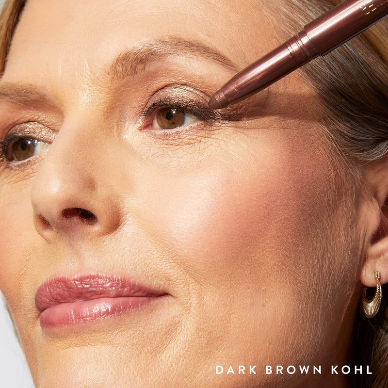 LAURA GELLER NEW YORK Kajal Longwear Kohl Eyeliner Pencil with Caffeine, Smooth & Blendable Makeup, Dark Brown - BeesActive Australia