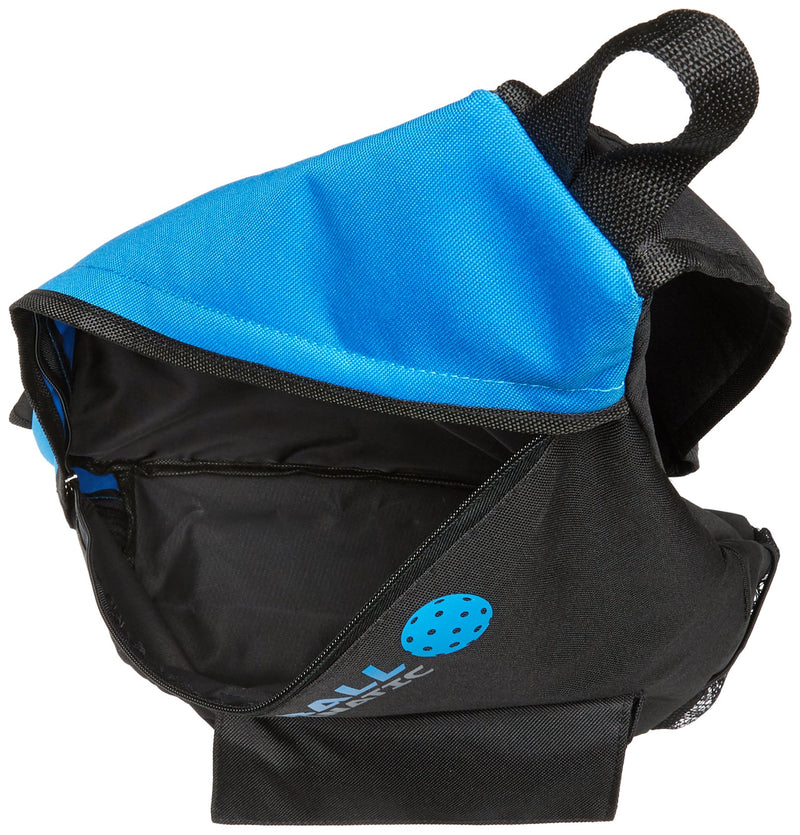 [AUSTRALIA] - Pickleball Fanatic Sling Bag with Pockets for Paddles, Balls, Gear, and Water Bottle Blue/Black 