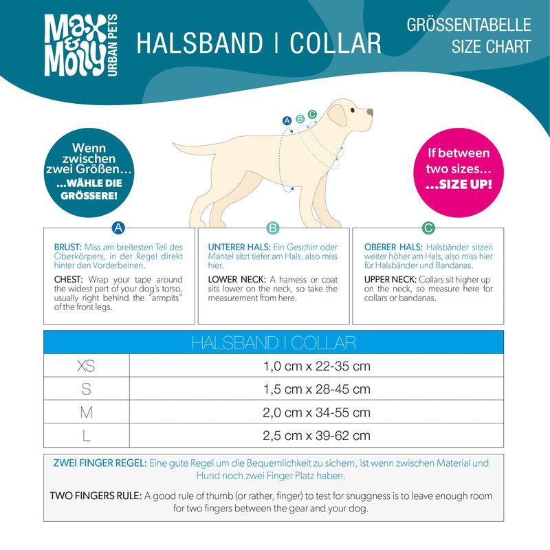 Max & Molly Smart ID Dog Collar with Gotcha! QR Pet Safety Tag and Custom Pet Profile, Soft Padded Neoprene, Waterproof, Machine Washable Collar Dogs Donuts Small - BeesActive Australia