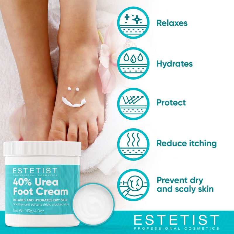 Urea Foot Cream 40%, Foot Lotion For Dry Cracked Feet, Moisturizer For Dry Skin - BeesActive Australia