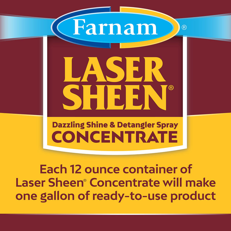 Farnam Laser Sheen Horse Shampoo and Detangler for Dazzling Shine 12 oz concentrate - BeesActive Australia