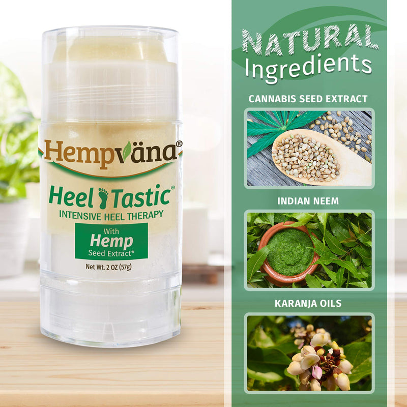 Hempvana Heel Tastic Foot Cream for Dry Cracked Feet - Cracked Heel Treatment Enriched with Hemp Seed Oil - Foot Lotion Promotes Healthy Feet for Women + Men - BeesActive Australia