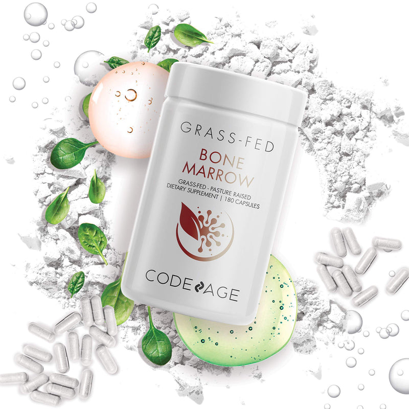 Codeage Grass Fed Bone Marrow, Full Spectrum Whole Bone Extract, Cold Processed Pasture Raised, Non GMO, 180 Capsules - BeesActive Australia