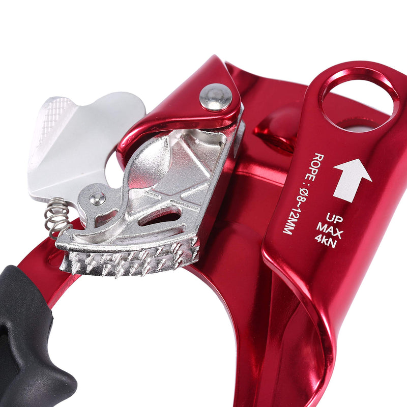 WILDKEN Climbing Hand Ascender Outdoor Mountaineering Tree Arborist Climbing Rappelling Equip Hand Ascender for 8-12MM Rope Left Right Hand Ascender Red 2 - Left - BeesActive Australia
