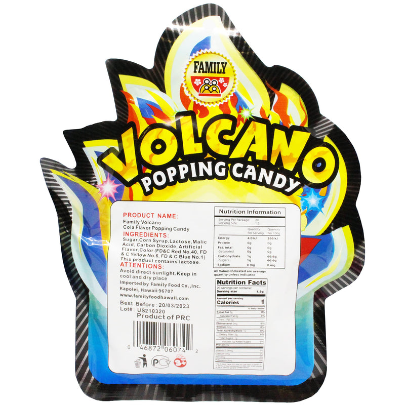 Volcano Cola Flavor Popping Candy (1 x 1.06 oz Bag) - BeesActive Australia