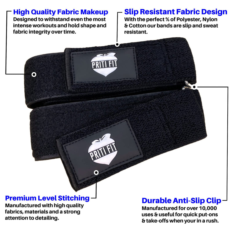 PRITI FIT BFR Booty Bands for Women-Includes 8 Week Guide for Legs, Glutes&Hip Building, Blood Flow Restriction Occlusion Workouts,Best Fabric Resistance Loop,Tone&Lift Your Butt,Squat,Thigh,Fitness - BeesActive Australia