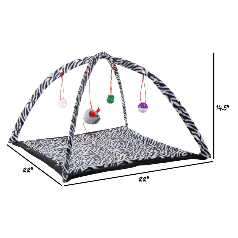 PETMAKER Interactive Cat Toy Rocking Activity Mat Collection - Swing Playing Station with Sisal Scratching Area, Hanging Toy, Rolling Ball for Cats and Kittens - BeesActive Australia