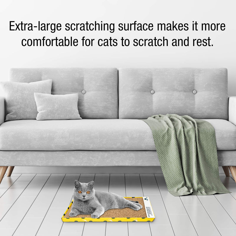 OurPets The Wave Curved Catnip Cat Scratcher (Cat Toys for Indoor Cats, Catnip Toys, Cat Gifts & Cat Toys Interactive) [Includes Cosmic Catnip- North-American Grown Catnip] Far-N-Wide Pack of 1 - BeesActive Australia