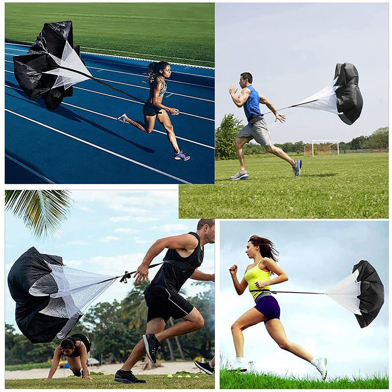 "N/A" SooGree Running Parachute Speed Training 56 inch Speed Training Resistance Parachute for Kids Youth and Adults Weight Bearing Running and Fitness Core Strength Training 1 Umbrella - BeesActive Australia