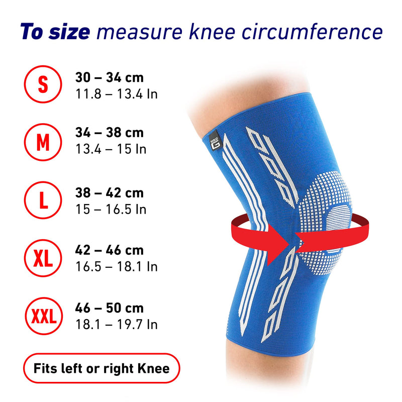 Neo G Knee Support Brace with Silicone Patella Cushion and Spiral Stays for Joint Pain Relief, Knee Injury, Meniscus Tear, Sprains, Runners Knee Rehab - Knee Compression Sleeve - Airflow Plus - XL X-LARGE: 42 - 46 CM - BeesActive Australia