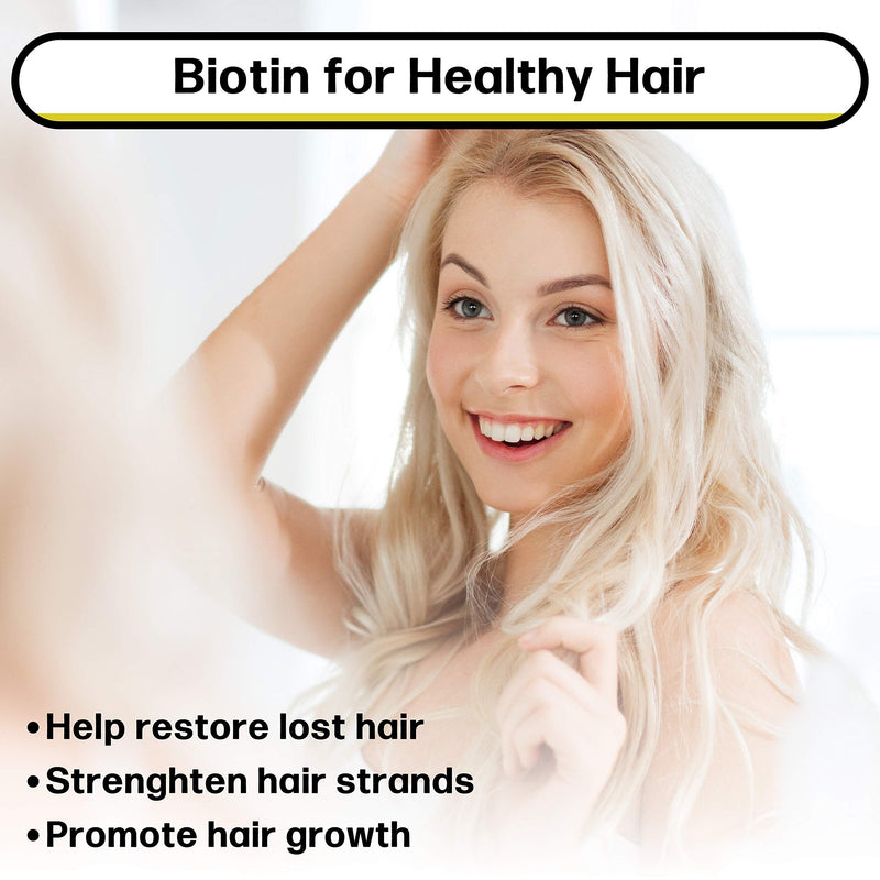 MAX Absorption Biotin Liquid Drops, 10000mcg of Biotin Per Serving, 60 Serving, No Artificial Preservatives, Vegan Friendly, Supports Hair Growth, Strong Nails and Glowing Skin, Made in USA Vanilla - BeesActive Australia