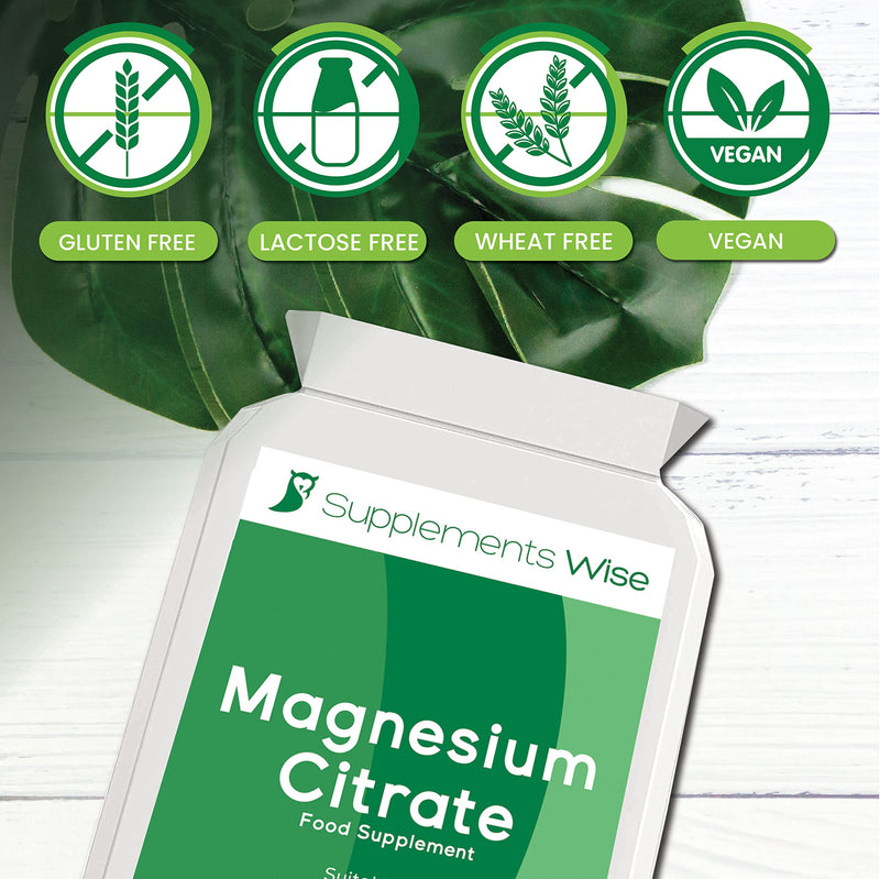 Magnesium Citrate Capsules - Magnesium Supplement for Women or Men - 120 Magnesium Supplements 500mg - Magnesium Tablets One a Day - Restless Leg Syndrome Relief - Premium Magnesium Citrate Tablets - BeesActive Australia