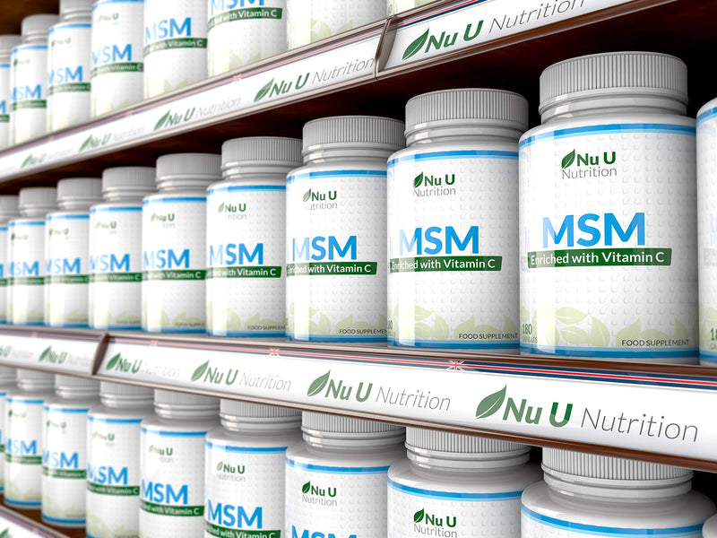 MSM 1200mg - 180 Capsules - 3 Month Supply - Methylsulfonylmethanethane with Added Vitamin C and Selenium - High Strength MSM - BeesActive Australia