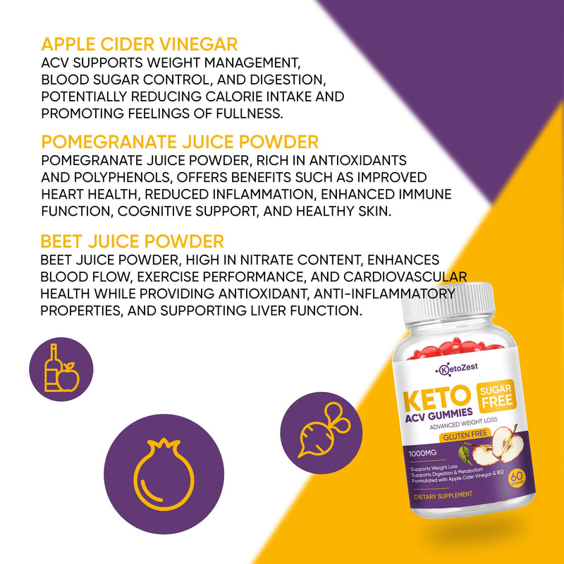 Keto Acv Gummies for Advanced Weight Loss & Belly Fat Burn - Pro Active Super Apple Cider Vinegar Gummies - Rapid Fat Burner Diet Supplement for Women Men - Sugar Free & Gluten Free (1000MG) - BeesActive Australia